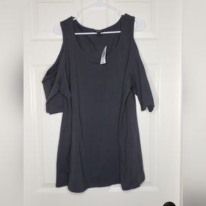 Torrid cold shoulder top 4X gray